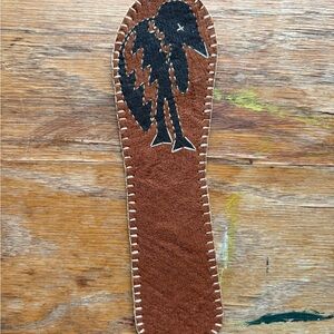 Brown Bookmark with Black Design
